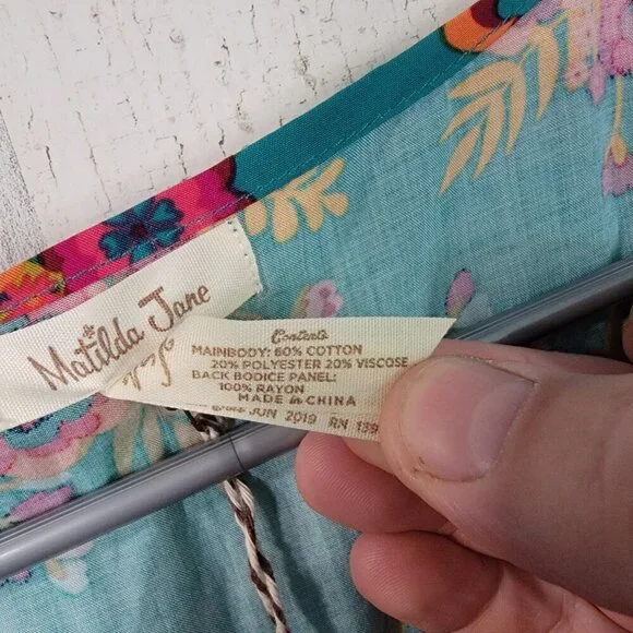 NWT Matilda Jane Twist and Shout Teal Floral Tunic Top - Picture 5 of 7